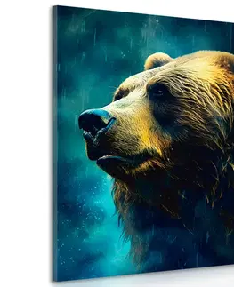 Obrazy vládci živočišné říše Obraz modro-zlatý medvěd