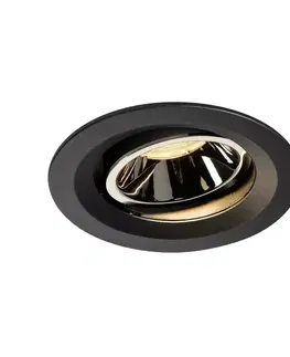 LED podhledová svítidla SLV BIG WHITE NUMINOS MOVE DL M vnitřní LED zápustné stropní svítidlo černá/chrom 3000 K 55° otočné a výkyvné 1003585