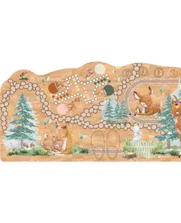 Korkové koberce Dětský koberec pro kluky a holky - Kouzelný les a hry pro děti