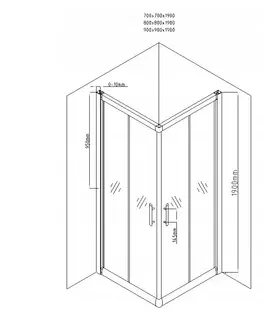 Sprchové kouty Sprchová kabina MEXEN RIO mat, 70x70 cm