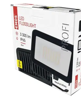 LED reflektory EMOS LED reflektor INOVO 30 W, šedý, neutrální bílá ZS2632