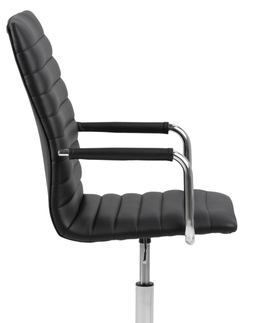 Kancelářská křesla Dkton Designová kancelářská židle Narina černá-chromová