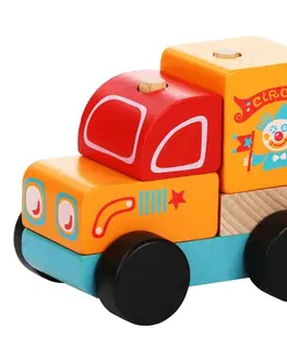 Hračky CUBIKA - Cubik 13166 Cirkusový vůz - dřevěná skládačka 5 dílů