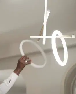 Stropní svítidla Marchetti LED stropní svítidlo Ulaop, dva kruhy, bílé