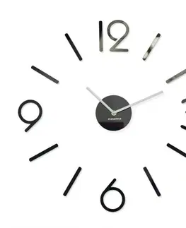 Nástěnné hodiny Černé dekorační hodiny do obýváku