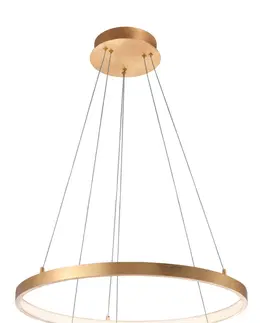 Designová závěsná svítidla Nova Luce Originální závěsné LED svítidlo Leon v luxusním zlatém designu NV 8100281