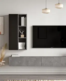 Obývací stěny a sestavy nábytku Televizní stěna LV10 šedý