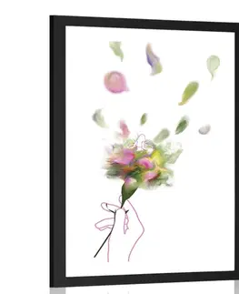 Motivy z naší dílny Plakát s paspartou květinová víla