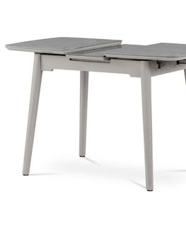 Jídelní stoly Jídelní stůl MEDININ typ 2, šedý mramor/šedý vysoký lesk