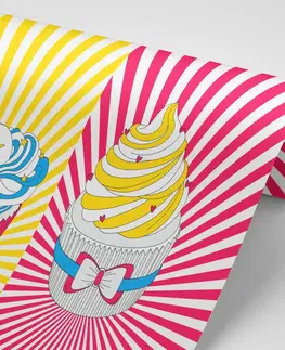 Samolepící tapety Samolepící tapeta pop art cupcakes