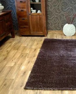 Koberce a koberečky Dywany Lusczow Kusový koberec SHAGGY VERONA MIKE hnědý, velikost 133x190