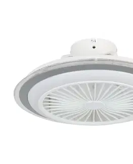 Domácí ventilátory Eglo Eglo 35141-LED Stmívatelný stropní látor ALBUFEIRA 25,5W/230V bílá/šedá +DO 