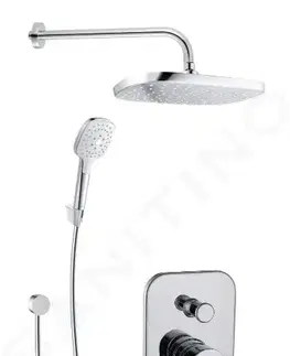 Sprchy a sprchové panely Kielle Harmonia Sprchový set s baterií pod omítku, pro 2 spotřebiče, s příslušenstvím a tělesem, chrom 20623SP30