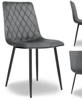 Židle TZB Čalouněná designová židle ForChair II grafitová 