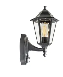 Venkovni nastenne svetlo Venkovní nástěnná lucerna černá s pohybovým senzorem IP44 - New Orleans Up