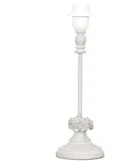 Lampy Šedá základna ke stolní lampě s růžičkami – Ø 11*35 cm E27/max 1*60W Clayre & Eef 6LMP246