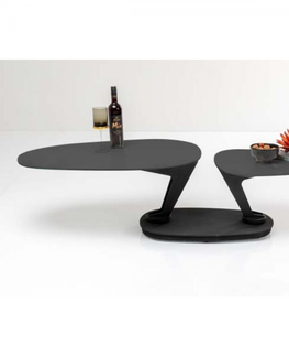 Konferenční stolky KARE Design Konferenční stolek Franklin - černý, 150x58cm