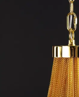 Svítidla LuxD 26765 Designový lustr Finn 70 cm zlatý závěsné svítidlo
