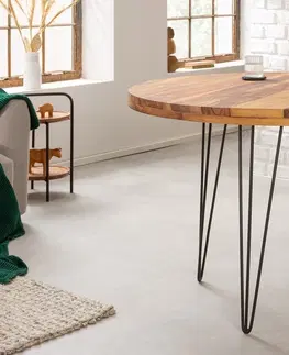 Jídelní stoly LuxD Designový kulatý jídelní stůl Elegant 120 cm Sheesham