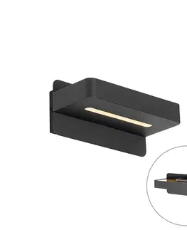 Nastenna svitidla Moderní nástěnné svítidlo černé včetně LED s USB - Ted
