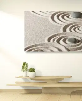 Obrazy Feng Shui Obraz Zen kameny v písčitých kruzích