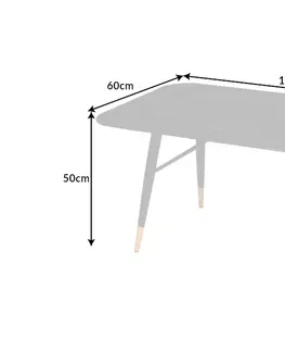 Konferenční stolky LuxD Designový konferenční stolek Laney 110 cm antracitový - vzor mramor