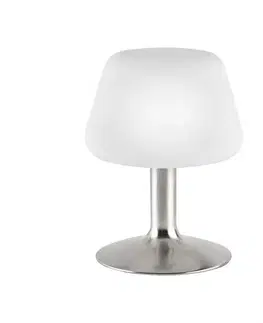 LED stolní lampy PAUL NEUHAUS LED stolní lampa v oceli a stínítkem z opálového skla, teplá bílá barva vč. dotykového stmívání 3000K PN 4078-55
