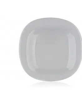 Talíře Luminarc Hranatý dezertní talíř CARINE 19 cm, 6 ks, šedá
