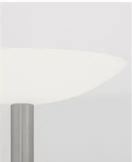 LED stojací lampy NOVA LUCE stojací lampa ROCCO nikl satén kov a akryl matné bílé sklo LED 30W 230V 3000K IP20 stmívatelné 9020301