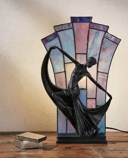 Stolní lampy Artistar Stolní lampa Flamina v Tiffany stylu