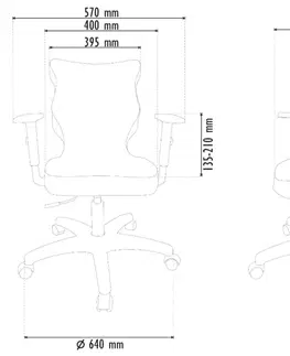 Kancelářské židle Entelo Kancelářská židle PETIT 5 | černá podnož Jasmine 33
