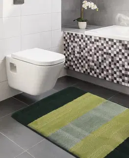 Koupelnové předložky Zelená dvoudílná koupelnová sada předložek