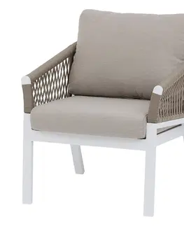Zahradní židle a křesla Hliníkové křeslo COLUMBIA (bílá)