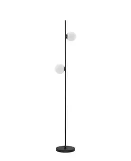 LED stojací lampy NOVA LUCE stojací lampa NUVOLE LED stojací lampa černý hliník a čiré sklo 3000K 16W 9061437