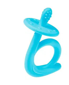 Hračky Akuku Dětské silikonové kousátko Šneček modrá, 9,5 x 7 x 5 cm