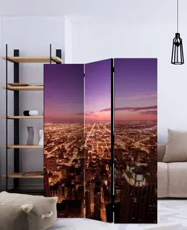 Paravány Paraván Chicago Panorama Dekorhome 135x172 cm (3-dílný)