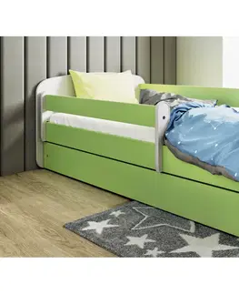Dětské postýlky Kocot kids Dětská postel Babydreams kůň zelená, varianta 80x180, se šuplíky, bez matrace