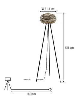 Stojací lampy Lindby Stativová stojací lampa Lindby Nerys