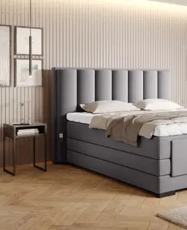 Postele Čalouněná postel VEROS Boxsprings 160 x 200 cm Gojo 04