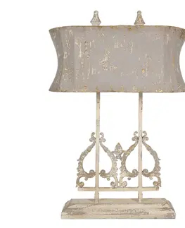 Lampy Kovová vintage stolní lampa s patinou Berenger - 50*25*74 cm Clayre & Eef 5LMP318