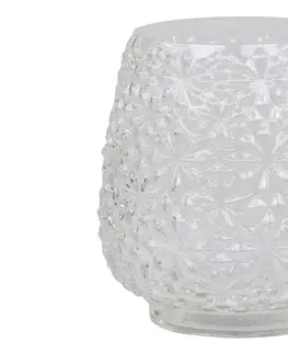 Dekorativní vázy Transparentní skleněná dekorační váza / svícen Drea - Ø 14*15cm Chic Antique 74021500 (74215-00)