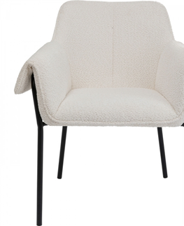 Jídelní židle KARE Design Krémová  jídelní židle s područkami Bess