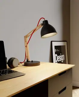 Stolní lampy kancelářské Lamkur Stolní lampa Skansen, nastavitelná, černá