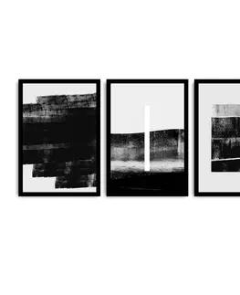 Obrazy Wallity Sada obrazů Blawu 36x51 cm 3 ks černobílá