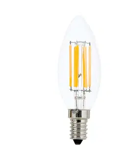 Stmívatelné LED žárovky Orion LED svíčka E14 5W filament, čirá 827 stmívatelná