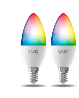 Chytré žárovky Calex Calex Smart LED svíčka E14 B35 4,9W CCT RGB sada 2 ks