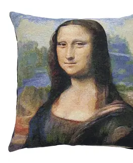 Dekorační polštáře Gobelínový polštář Leonardo da Vinci Mona Lisa - 45*45*15cm Mars & More EVKSML