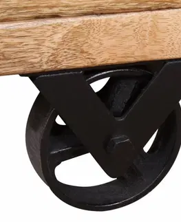 Konferenční stolky Konferenční stolek dřevo / kov Dekorhome Recyklované dřevo