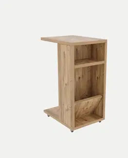Stolky do obývacího pokoje Kalune Design Odkládací stolek Filinta hnědý