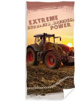 Ručníky Tiptrade Froté osuška Traktor na poli, 70 x 140 cm